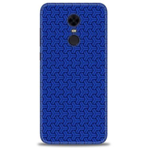 Xiaomi Redmi 5 Plus Kılıf HD Baskılı Kılıf - Mavi Örüntü + Tam Ekran Koruyucu