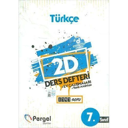 7. Sınıf Türkçe 2D Ders Defteri Pergel Yayınları