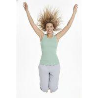 Fitilli Atlet Sıfır Yaka Slim Fit Arka Baskılı Spor Atlet - Mint Yeşili