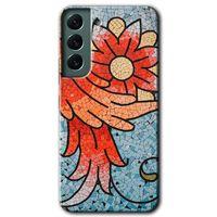 Samsung Galaxy S22 Plus Kılıf HD Desen Baskılı Arka Kapak - Mozaik Çiçek