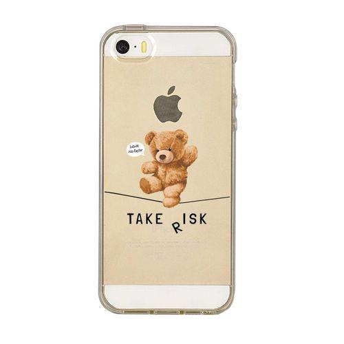 iPhone 5 Take Risk Premium Şeffaf Silikon Kılıf