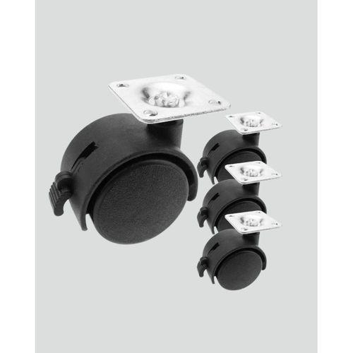 Zemin Korumalı Kilitli Ayak Tekerlek Seti 6 Cm