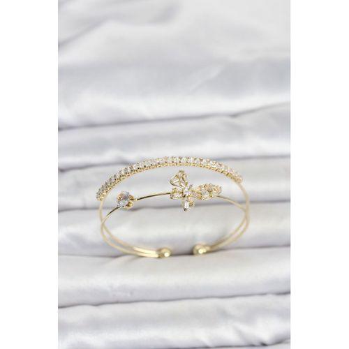 Pirinç Gold Renk Kelebek Model Kadın Bileklik