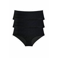 3 Adet Kadın Yüksek Bel Bato Külot Siyah