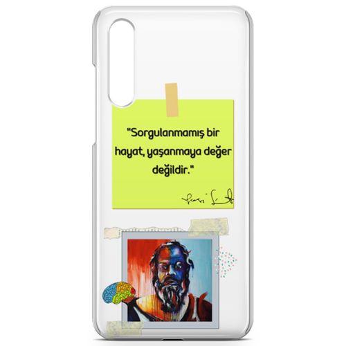 Huawei P20 Pro Kılıf Caps Sokrates Hayat Arka Kapak Koruma Desenli Full Koruyucu