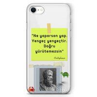 Apple iPhone SE 2020 Kılıf Caps Aristophanes Arka Kapak Koruma Desenli Full Koruyucu