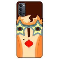 Lopard Oppo Reno 4 Uyumlu Kılıf Soyut Sanat (2) Desenli Kabı