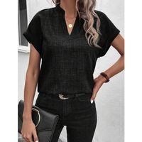 Kadın Kısa Kollu Hakim Yaka Sofya Bluz