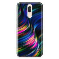 Huawei Mate 10 Lite Kılıf Boya Dalgası Arka Kapak Koruma Desenli Full Koruyucu