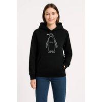 Nihilist Penguen Özel Tasarım Oversize Kapüşonlu Sweatshirt - Siyah