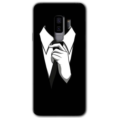 Galaxy S9 Plus Kılıf HD Desen Baskılı Arka Kapak - Smokin + Kırılmaz Cam