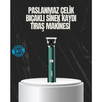 Paslanmaz Çelik Başlıklı Su Geçirmez Şarjlı Saç Kesme Makinesi