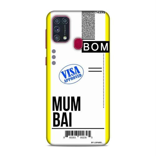 Samsung Galaxy M31 Kılıf Uçak Bileti Mumbai Arka Kapak Koruma Desenli Full Koruyucu