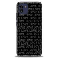 Samsung Galaxy A03 Kılıf HD Baskılı Kılıf - Black Love + Tam Ekran Koruyucu