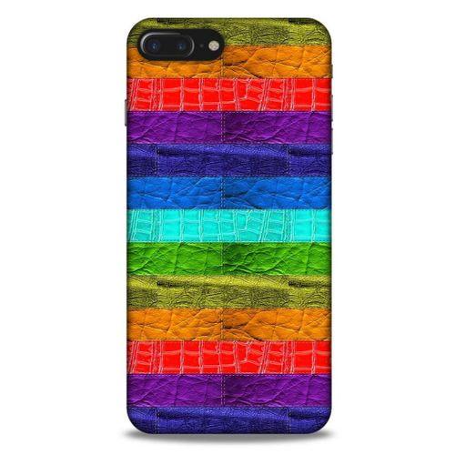 Apple Iphone 7 Plus Kılıf Patchwork (38) Neo Hybrid Kılıf Yeşil Kırmızı Mor