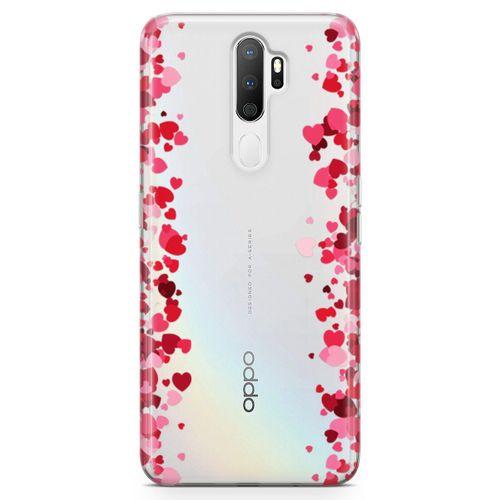 Oppo A9 2020 Kılıf Minik Kalpler Arka Kapak Koruma Desenli Full Koruyucu
