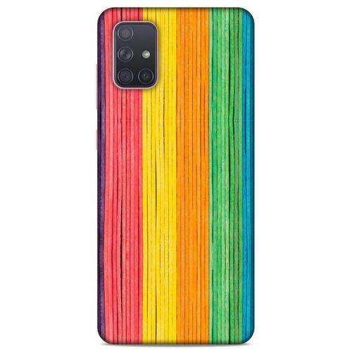 Lopard Samsung Galaxy A71 Uyumlu Kılıf Wood'X (28) Arka Kapak Desenli