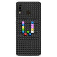 Lopard Samsung Galaxy A20 Uyumlu Kılıf BloX (39) Liquid Crystal Kılıf W Harfi
