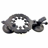 Antika Tarz Dekoratif Pirinç Osmanlı Kapı Tokmağı, Taktak - 265x75mm, Oksit