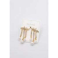 Taşlı Küpe - Altın