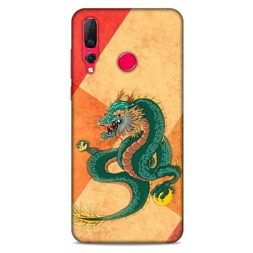Huawei P Smart Z Kılıf Dragons (24) Darbe Emici Kılıf Tatoo Yeşil Ejderha