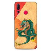 Huawei P Smart Z Kılıf Dragons (24) Darbe Emici Kılıf Tatoo Yeşil Ejderha