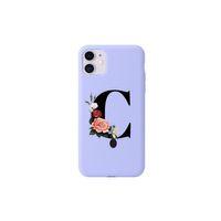iPhone 11 Siyah Çiçekli Ç Harfli Telefon Kılıfı