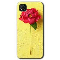 MRCİLETİSİM Xiaomi Redmi 9c Kılıf Kapak - Kırmızı Gül +Hayalet Ekran Yandan Gözükmez
