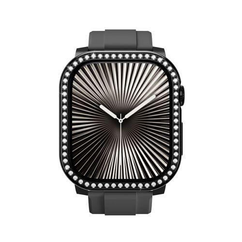 Apple Watch 10 46mm Amazingthing Gleam Fit FullGuard Taşlı Sert PC Kasa ve Ekran Koruyucu
