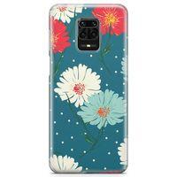 Xiaomi Redmi Note 9 Pro Kılıf Karlı Çiçekler Arka Kapak Koruma Desenli Full Koruyucu