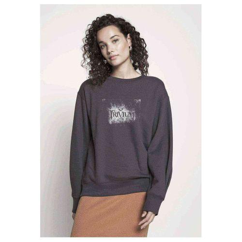 Trivium Baskılı Füme Antrasit Kadın Sweatshirt