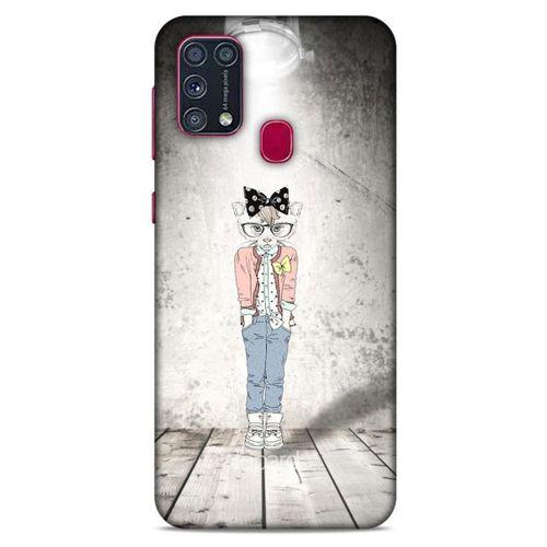 Samsung Galaxy M31 Kılıf FunnyMaX (39) Liquid Crystal Kılıf Açık Gri Kedl