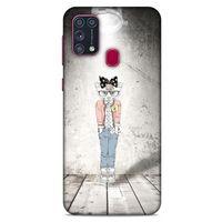 Samsung Galaxy M31 Kılıf FunnyMaX (39) Liquid Crystal Kılıf Açık Gri Kedl