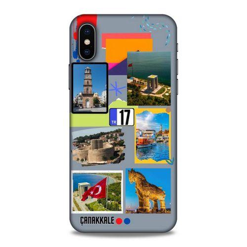 Lopard Apple iPhone XS Uyumlu Kılıf Şehirli ※ (17) Çanakkale Tasarım Kılıf