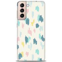 Samsung Galaxy S21 Plus Kılıf HD Baskılı Kılıf - Blue + Tam Ekran Koruyucu
