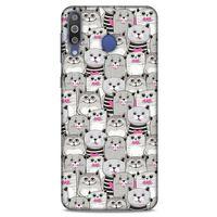 Lopard Samsung Galaxy M30 Uyumlu Kılıf Kediler (32) Soft Silikon Kılıf Pembe Burun