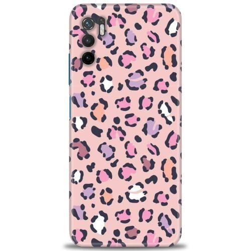 Xiaomi Poco M3 Pro Kılıf HD Baskılı Kılıf - Pembe Leopar + Tam Ekran Koruyucu