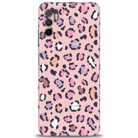 Xiaomi Poco M3 Pro Kılıf HD Baskılı Kılıf - Pembe Leopar + Tam Ekran Koruyucu
