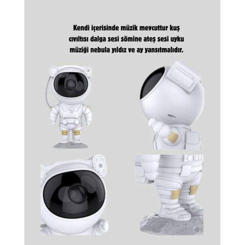 Astronot Projeksiyon Lambası Bluetooth Müzikli Ve Uzaktan Kumandalı