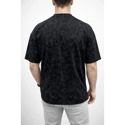 Erkek Premium Tişört OSY Yumuşak Dokulu Yıkamalı Oversize T-Shirt - Siyah