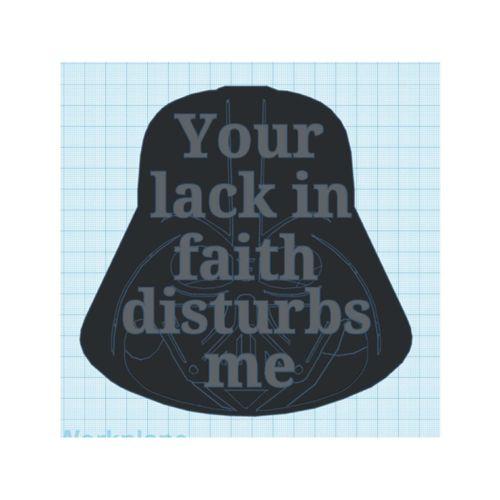 Darth Vader Tabelası (Bu ürün Sadece Plastik parçadır - Almadan Önce Soru Sorabilirsiniz)