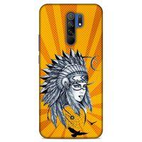 Lopard Xiaomi Redmi 9 Uyumlu Kılıf Tattoo's (45) Liquid Air Kılıf Kızılderili Dövmesi