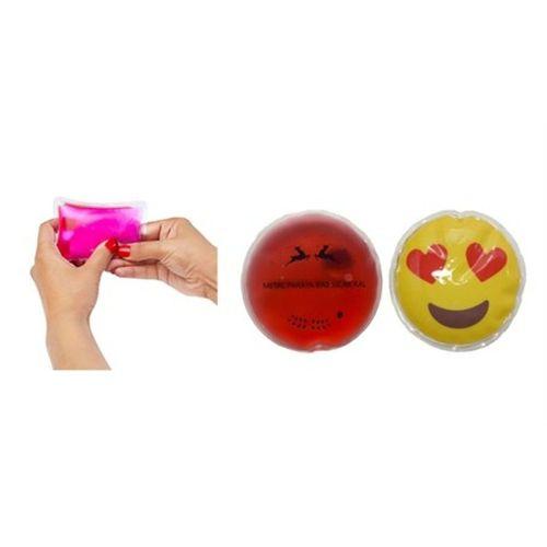 Kalp Emoji Kırmızı Ceylan Cep Sobası,El Isıtıcı,2 Adet Sıcak Su Torbası Pvc 9Cm