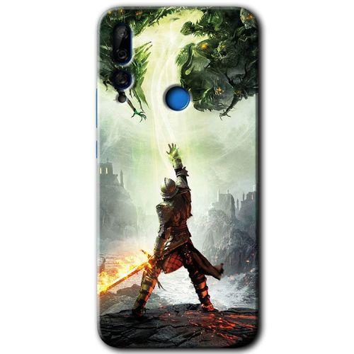 Huawei P Smart Z HD Baskılı Kılıf + 9D Tam Ekran Koruyucu - Dragon Hunter