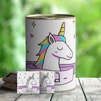 Kişiye Özel İsim Yazılı Unicorn Hediye Çikolata Konservesi