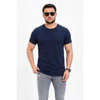 Erkek Basic Tişört Bisiklet Yaka Kısa Kol Günlük Yazlık Slim Fit T-Shirt - Lacivert