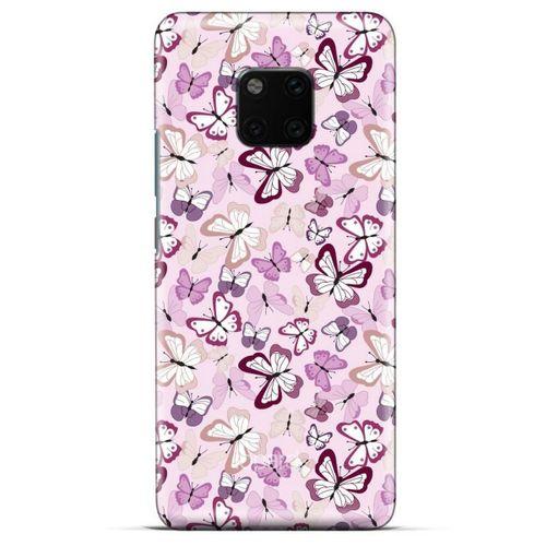 General Mobile GM 20 Kılıf Kelebek Etkisi (2) Kabı Mor Beyaz