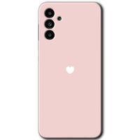 Samsung Galaxy M23 Kılıf HD Desen Baskılı Arka Kapak + Temperli Cam - Sade Kalp