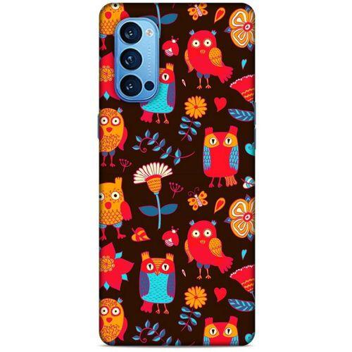 Baykuşlar (12) Desenli Silikon Kapak Telefon Kabı Oppo Reno 4 Pro Kılıf