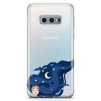 Samsung Galaxy S10e Kılıf Origami Kadın Arka Kapak Koruma Desenli Full Koruyucu